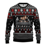 HP Christmas Sweater Friends Harry Ron Hermione Christmas Pattern Black Ugly Sweater
