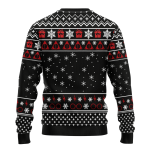 HP Christmas Sweater Friends Harry Ron Hermione Christmas Pattern Black Ugly Sweater