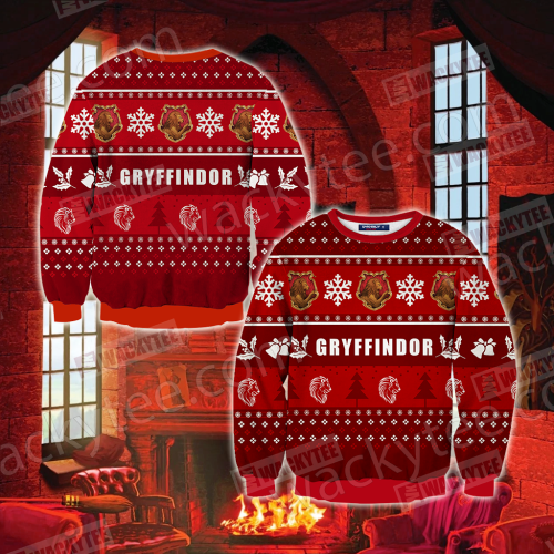 Harry Potter – Gryffindor House Ugly Christmas Sweater, All Over Print Sweatshirt