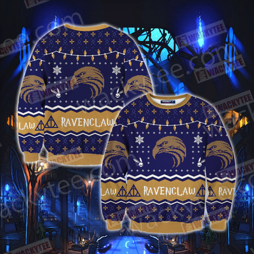 Harry Potter Ravenclaw House Ugly Christmas Sweater, All Over Print Sweatshirt
