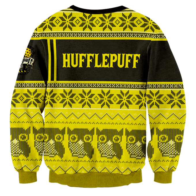 Hufflepuff Harry Potter Ugly Christmas Sweater, All Over Print Sweatshirt