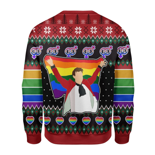 Merry Christmas Gearhomies LGBT Harry Styles Ugly Christmas Sweater, All Over Print Sweatshirt
