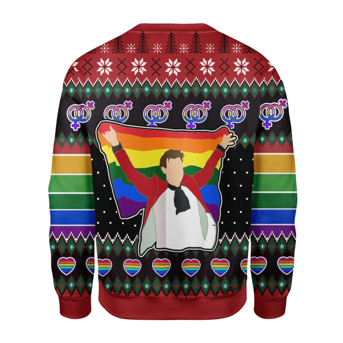 Merry Christmas Gearhomies LGBT Harry Styles Ugly Christmas Sweater, All Over Print Sweatshirt