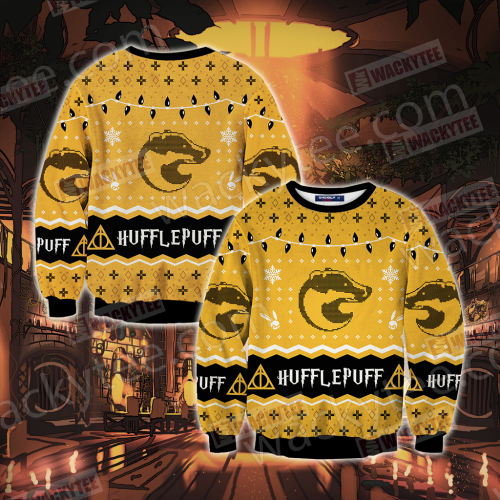 Harry Potter – Hufflepuff House Ugly Christmas Sweater, All Over Print Sweatshirt
