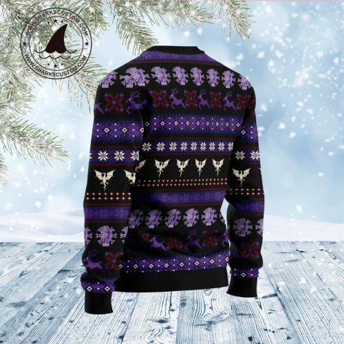 Purple Dragon Ugly Christmas Sweater