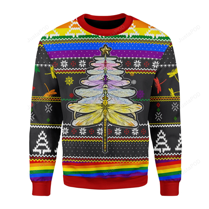 LGBT Dragon Christmas Tree Ugly Christmas Sweater