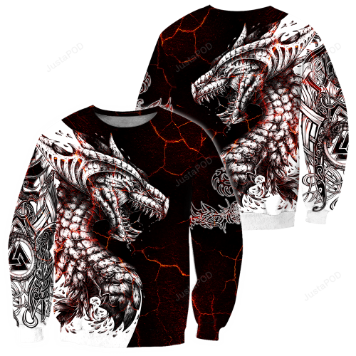 Black & White Tattoo Dragon Ugly Christmas Sweater