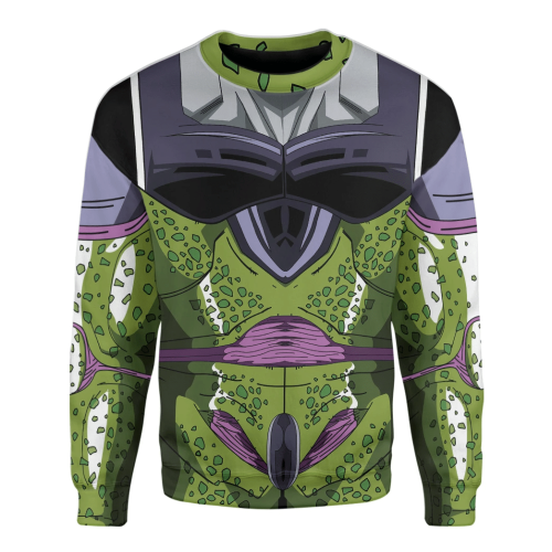 3D Anime Dragon Ball Cell Custom Cosplay Costume Pullover Ugly Sweater