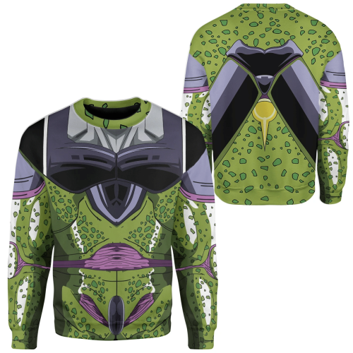 3D Anime Dragon Ball Cell Custom Cosplay Costume Pullover Ugly Sweater