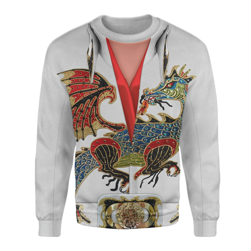 3D Elvis Presley Chinese Dragon Jumpsuit Custom Cosplay Sweatshirt – Unique Ugly Sweater