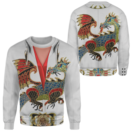 3D Elvis Presley Chinese Dragon Jumpsuit Custom Cosplay Sweatshirt – Unique Ugly Sweater