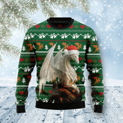 Get Festive with Dragon Nice Ugly Christmas Sweater - Perfect for Holiday Fun!