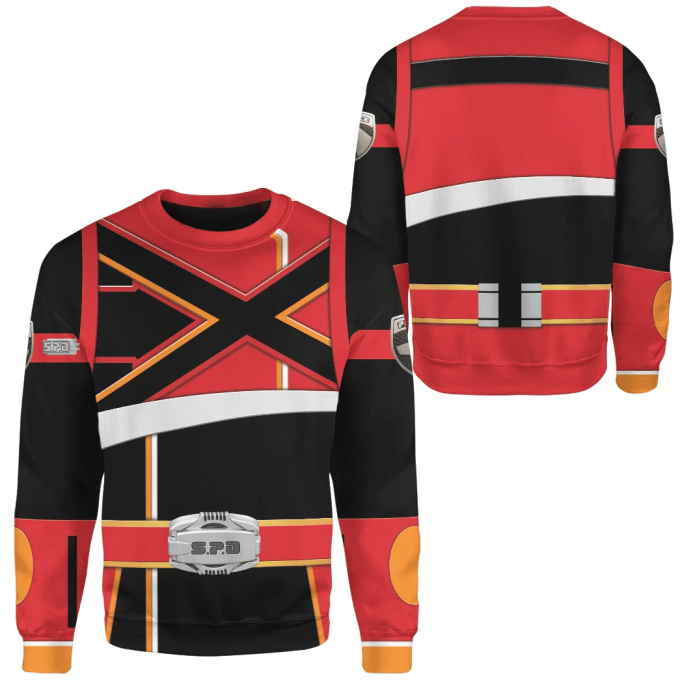 3D Power Rangers Soul Of The Dragon S P D Dekaranger Custom Cosplay Sweater – Unique & Cozy!
