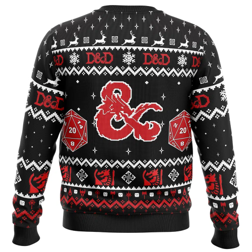 Nysekai D&D Ugly Christmas Sweater – Festive Dungeons and Dragons Apparel