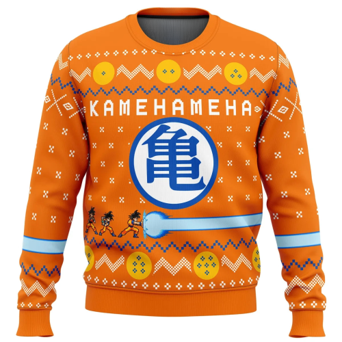 Nysekai “Dragon Ball Z Kamehameha Ugly” Christmas Sweater