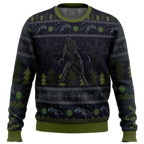 Get Festive with our Xenomorph Ugly Christmas Sweater – Perfect for a Christmas Bug Hunt!