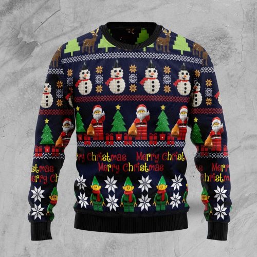 Get Festive with the Merry Lego Christmas Ugly Sweater - Limited Edition Fun for the Holidays!