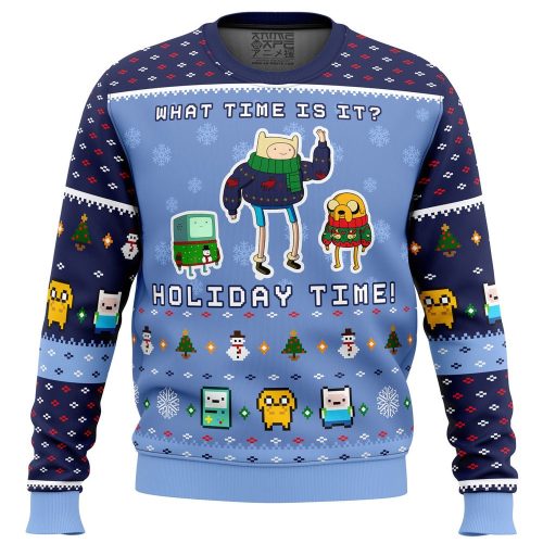 Get Festive with Adventure Time Ugly Christmas Sweater Print – Perfect for the Holiday Season!