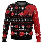 Shop Akatsuki Itachi Symbolic Crows Naruto Christmas Sweater – Perfect Holiday Gift!