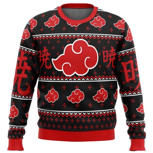 Get Festive with Akatsuki Naruto Ugly Christmas Sweater - Perfect Holiday Gift!