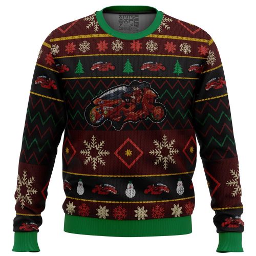 Get Festive with the Akira Shotaro Kaneda Bike Ugly Christmas Sweater – Limited Edition