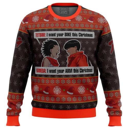 Unique Akira Tetsou Shima & Shotaro Kaneda Ugly Christmas Sweater – Festive Anime Fans Must-Have