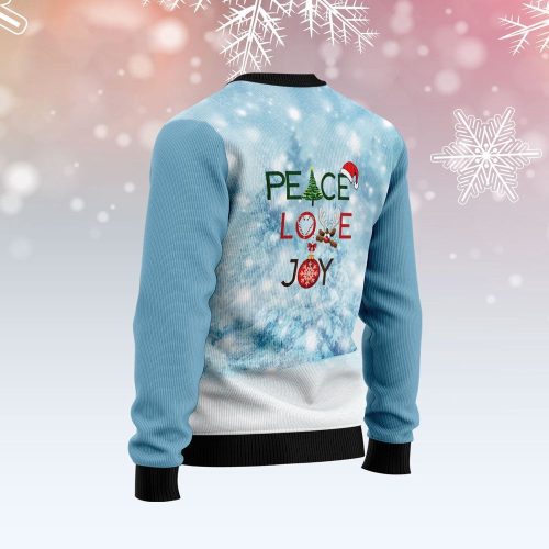 Get Festive with Akita Peace Love Joy Ugly Sweater – Perfect Ugly Christmas Sweater!