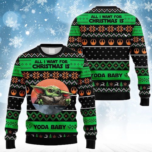 Get Festive with the Baby Yoda Ugly Sweater – Perfect for Christmas!