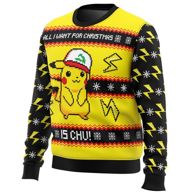 All I Want For Christmas Is CHU! Ugly Christmas Sweater – Festive & Fun Holiday Apparel