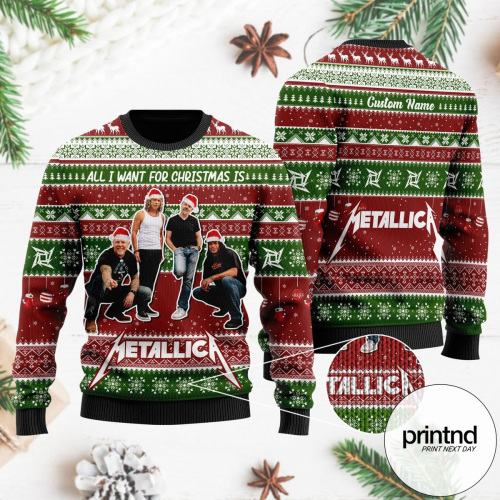 Rock Your Christmas with Metallica Xmas Ugly Sweater: All I Want for Christmas!