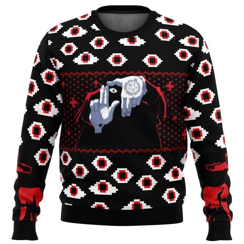 Alucard Eyes Hellsing Ugly Christmas Sweater - Festive Anime Fashion for the Holidays!