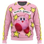 Get Festive with the Always Hungry Kirby Ugly Christmas Sweater – Limited Edition!