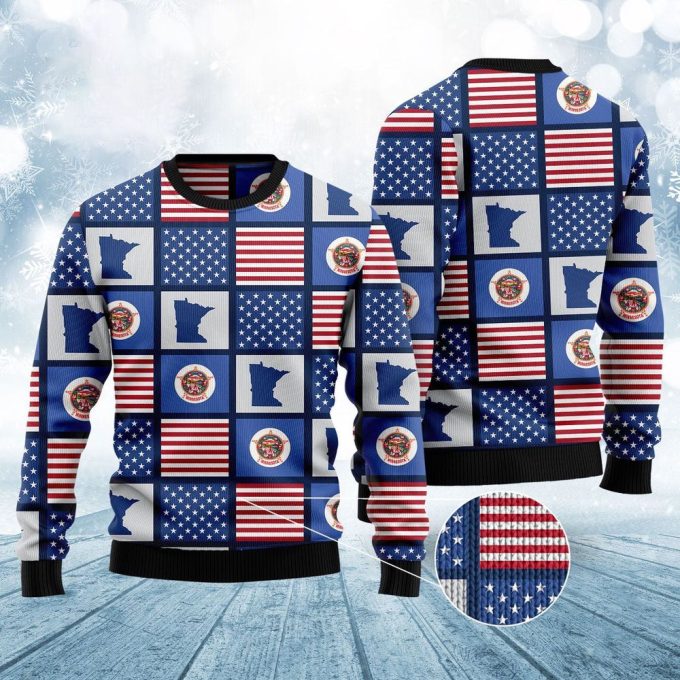 Get Festive with the Amazing Minnesota Ugly Christmas Sweater – Perfect Unisex Holiday Outfit