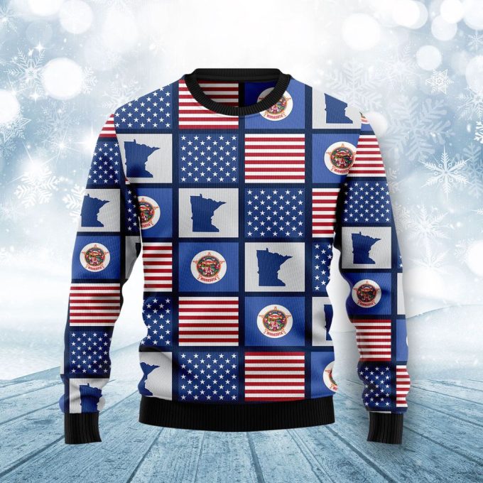 Get Festive with the Amazing Minnesota Ugly Christmas Sweater – Perfect Unisex Holiday Outfit