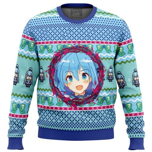 Get Festive with Aqua KonoSuba Ugly Christmas Sweater – Limited Edition Fun!