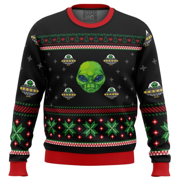 Get Festive with the Area 51 Ugly Christmas Sweater – Extraterrestrial Holiday Fun!