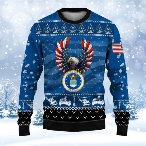 Air Force Veteran Ugly Sweater: Celebrate Military Service with Armed Forces Soldier Design