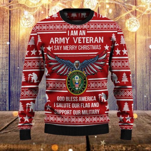 Show Your Patriotism with a VVA Vietnam Veterans Day Ugly Sweater – Perfect Army Gift for Dad!