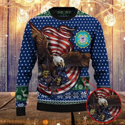 USCG Coast Guard Armed Forces Ugly Sweater – Perfect Christmas Gift for Vietnam Veterans & Fathers