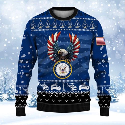 USN Navy Veteran Ugly Sweater - Show Your Military Pride!