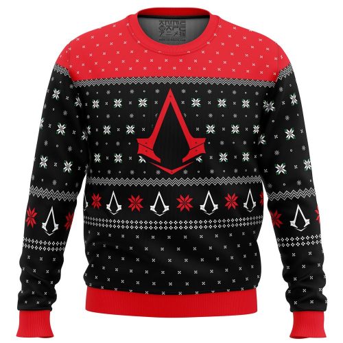 Assassin s Creed Ugly Christmas Sweater – Insignia Symbol Print