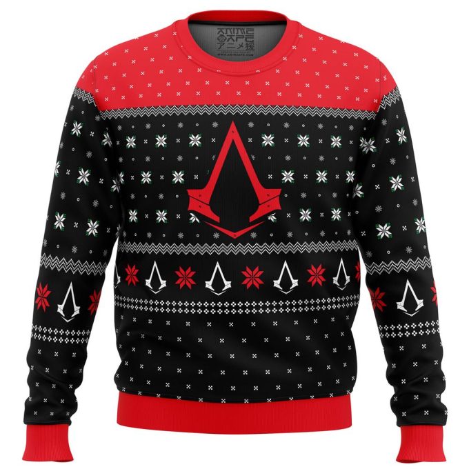 Assassin s Creed Ugly Christmas Sweater – Insignia Symbol Print