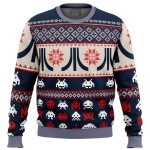Atari Classic Ugly Christmas Sweater Print – Retro Gaming Festive Apparel