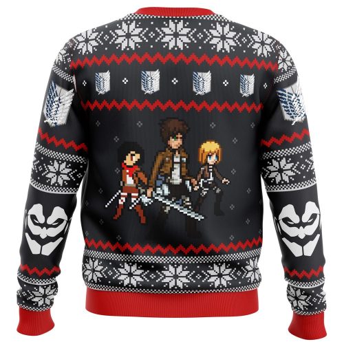 Get Festive with Attack on Titan Colossal Claus Ugly Christmas Sweater!