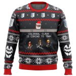 Get Festive with Attack on Titan Colossal Claus Ugly Christmas Sweater – Limited Edition Fun!