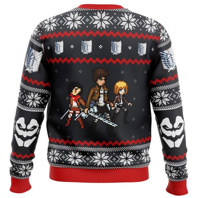 Get Festive with Attack on Titan Colossal Claus Ugly Christmas Sweater – Limited Edition Fun!