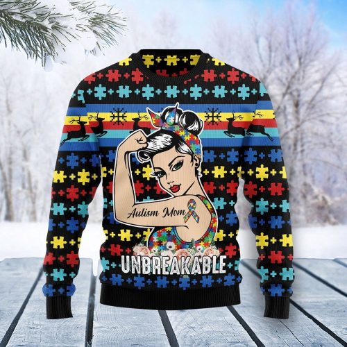 Autism Mom Ugly Christmas Sweater: Funny Holiday Gifts for Family