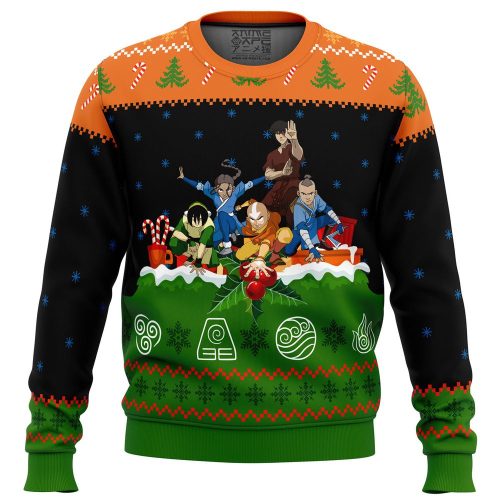 Get Festive with Avatar the Last Airbender Ugly Christmas Sweater – On the Chimney Top!