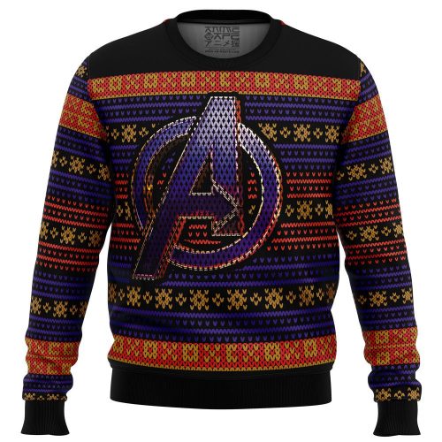 Get Festive with Avengers Logo Ugly Christmas Sweater – Limited Edition Marvel Holiday Apparel