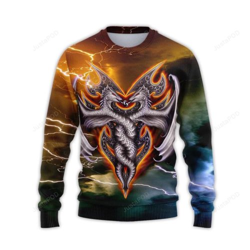 Awesome Twins Dragon Ugly Christmas Sweater